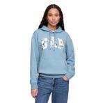 GAP Kadın Logo Hoodie Kapşonlu Pull-on Sweatshirt, Mavi Taş, S