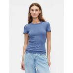 GAP Kadın Mavi Pointelle Crewneck T-Shirt