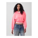 GAP Kadın Pembe VintageSoft Oversized Crop Logo Sweatshirt