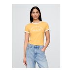 GAP Kadın Sarı Logo Crop T-Shirt