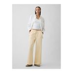 GAP Kadın Sarı Mid Rise Pull-On Wide-Leg Jean Pantolon