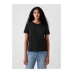 GAP Kadın Siyah %100 Pamuk VintageSoft Bisiklet Yaka T-Shirt