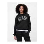 GAP Kadın Siyah Gap Logo Fleece Sweatshirt