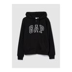 GAP Kadın Siyah Gap Logo Relaxed Fermuarlı Sweatshirt