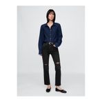 GAP Kadın Siyah High Rise Cheeky Straight Jean Pantolon