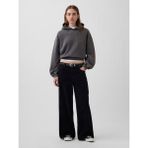 Gap Kadın Siyah Mid Rise Kadife Baggy Wide-Leg Pantolon - 31/REG