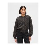 GAP Kadın Siyah VintageSoft Kapitone Bomber Ceket