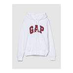 GAP Kadın Whıte Logo Relaxed Fermuarlı Sweatshirt