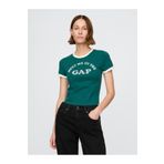 GAP Kadın Yeşil Gap Logo Crop T-Shirt