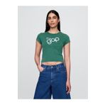 GAP Kadın Yeşil Gap Logo T-Shirt