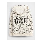 GAP Kids Gap Kız Bebek Karma Baskı Şardonlu Fermuarlı Ceket 6 Ay-5 Yaş EKRU