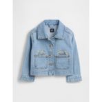 Gap Kız Bebek Açık Mavi Babygap Nakışlı Denim Ceket - 2 Yaş