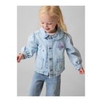 GAP Kız Bebek Açık Mavi Denim İşlemeli Chore Ceket