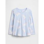 Gap Kız Bebek Açık Mavi Gap Puff Sleeve T-Shirt - 4 Yaş