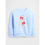 Gap Kız Bebek Açık Mavi Grafik Baskılı Sweatshirt - 6 - 12 Ay