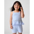 Gap Kız Bebek Açık Mavi Kroşe Kenar Kolsuz Bluz - 4 Yaş