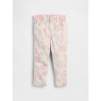 Gap Kız Bebek Açık Pembe Babygap Baskılı Paperbag Mom Jean Pantolon - 2 Yaş