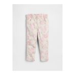 GAP Kız Bebek Açık Pembe BabyGap Baskılı Paperbag Mom Jean Pantolon