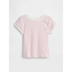 Gap Kız Bebek Açık Pembe Logo Ribbed Ringer T-Shirt - 4 Yaş