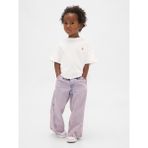 Gap Kız Bebek Açık Pembe Pull-On Baggy Wide-Leg Jean Pantolon - 3 Yaş