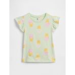 Gap Kız Bebek Açık Yeşil Babygap Uçuşan Kol T-Shirt - 12 - 18 Ay