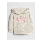 GAP Kız Bebek Bej Gap Logo Kapüşonlu Fleece Sweatshirt