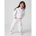 Gap Kız Bebek Beyaz Dantel Kenarlı Horseshoe Jean Pantolon - 5 Yaş
