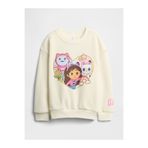 GAP Kız Bebek Beyaz Relaxed Grafik Sweatshirt