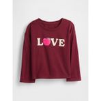 Gap Kız Bebek Bordo Mix & Match Grafik Baskılı T-Shirt - 6 - 12 Ay