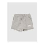 GAP Kız Bebek Gri Gap Logo Pull-On Fransız Havlu Kumaş Şort