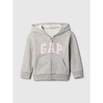 Gap Kız Bebek Gri Gap Relaxed Logo Fermuarlı Sweatshirt - 12 - 18 Ay