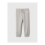 GAP Kız Bebek Gri Logo Kalp Desenli Pull-On Jogger Fleece Eşofman Altı