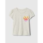 Gap Kız Bebek Gri Mix & Match Grafikli T-Shirt - 6 - 12 Ay