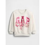 GAP Kız Bebek Gri VintageSoft Gabby Cat Logo Sweatshirt, 2 Yaş