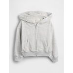 Gap Kız Bebek Gri Vintagesoft Terry Fransız Havlu Logo Fermuarlı Sweatshirt - 3 Yaş