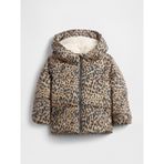 Gap Kız Bebek Kahverengi Coldcontrol Max Sherpa Puffer Şişme Mont - 6 - 12 Ay