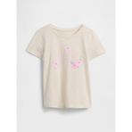 Gap Kız Bebek Kırık Beyaz Babygap Logo T-Shirt - 4 Yaş
