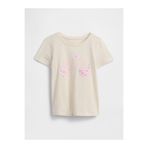 GAP Kız Bebek Kırık Beyaz BabyGap Logo T-Shirt