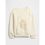 Gap Kız Bebek Kırık Beyaz Oversized Grafik Sweatshirt - 5 Yaş