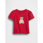 Gap Kız Bebek Kırmızı Brannan Bear T-Shirt - 4 Yaş
