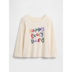 Gap Kız Bebek Krem Gap Grafik T-Shirt - 12 - 18 Ay