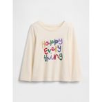 Gap Kız Bebek Krem Gap Grafik T-Shirt - 18 - 24 Ay