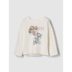 Gap Kız Bebek Krem Gap Logo Grafik T-Shirt - 6 - 12 Ay