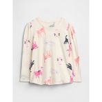 Gap Kız Bebek Krem Gap Puff Sleeve T-Shirt - 6 - 12 Ay