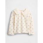 Gap Kız Bebek Krem Sailor Yaka Uzun Kollu T-Shirt - 12 - 18 Ay