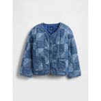 Gap Kız Bebek Lacivert Kapitone Patchwork Denim Ceket - 4 Yaş