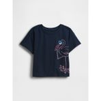Gap Kız Bebek Lacivert Mix & Match Relaxed Grafik T-Shirt - 6 - 12 Ay