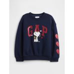 Gap Kız Bebek Lacivert Peanuts Relaxed Logo Sweatshirt - 6 - 12 Ay