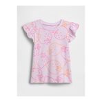 GAP Kız Bebek Lila Flutter Sleeve T-Shirt