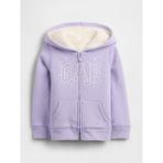 Gap Kız Bebek Lila Gap Logo Sherpa Astarlı Sweatshirt - 3 Yaş